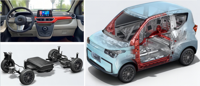 2 puertas 2 asientos Mini coche eléctrico Solar 2 Gran maletero Bajo vehículo de transporte urbano 5